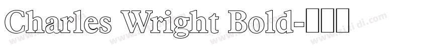 Charles Wright Bold字体转换